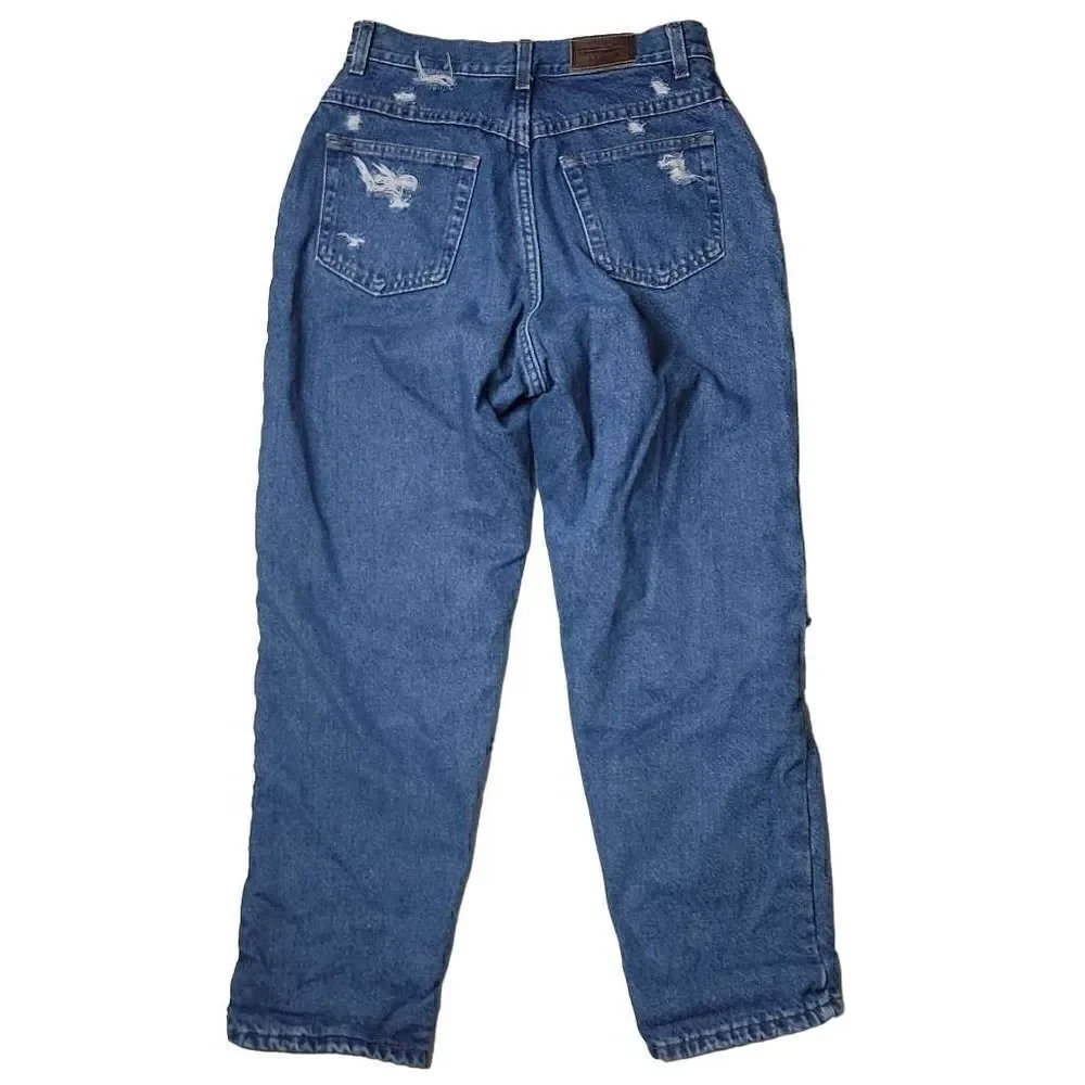 L.L. Bean Distressed Relaxed Fit Denim Jeans
